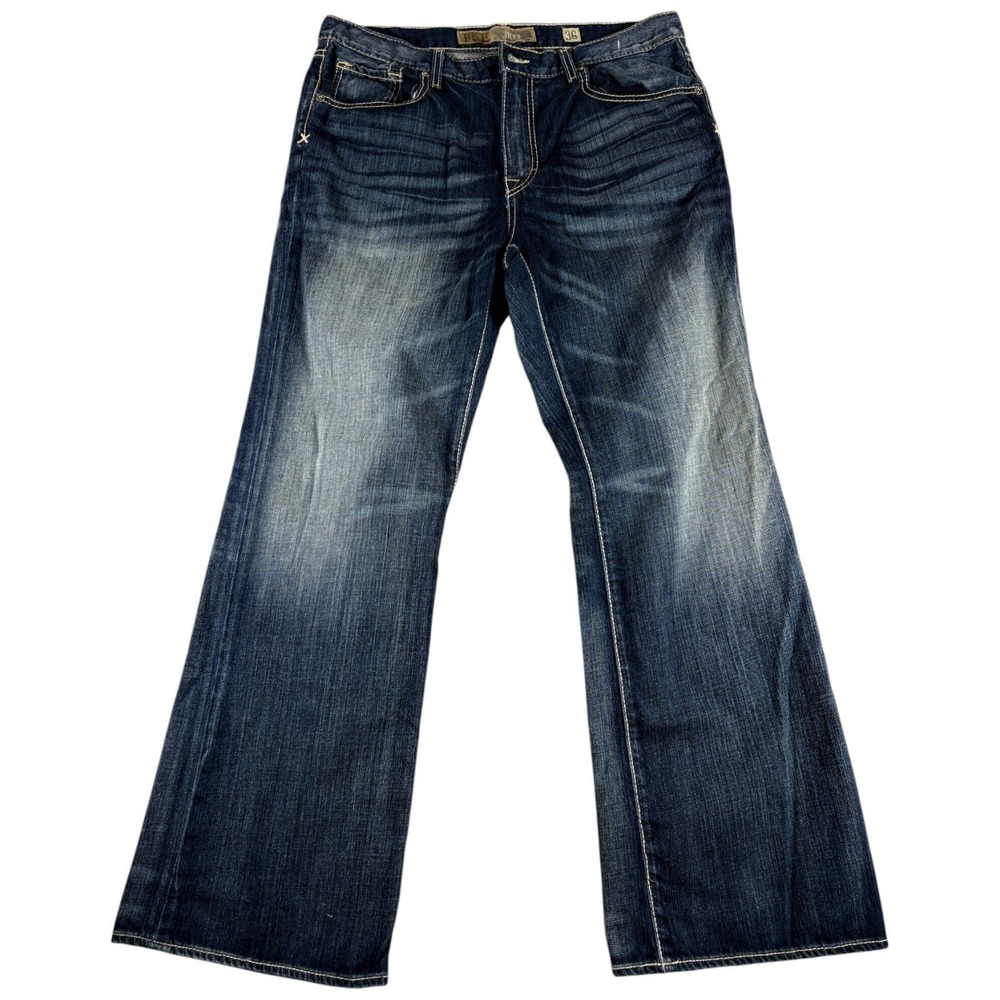 Buckle BKE Tyler Straight Leg Jeans Mens 36x32 Blue Denim Light Wash Cotton